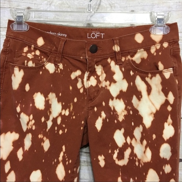 loft custom bleached modern skinnies size 26/2 - Picture 4 of 5